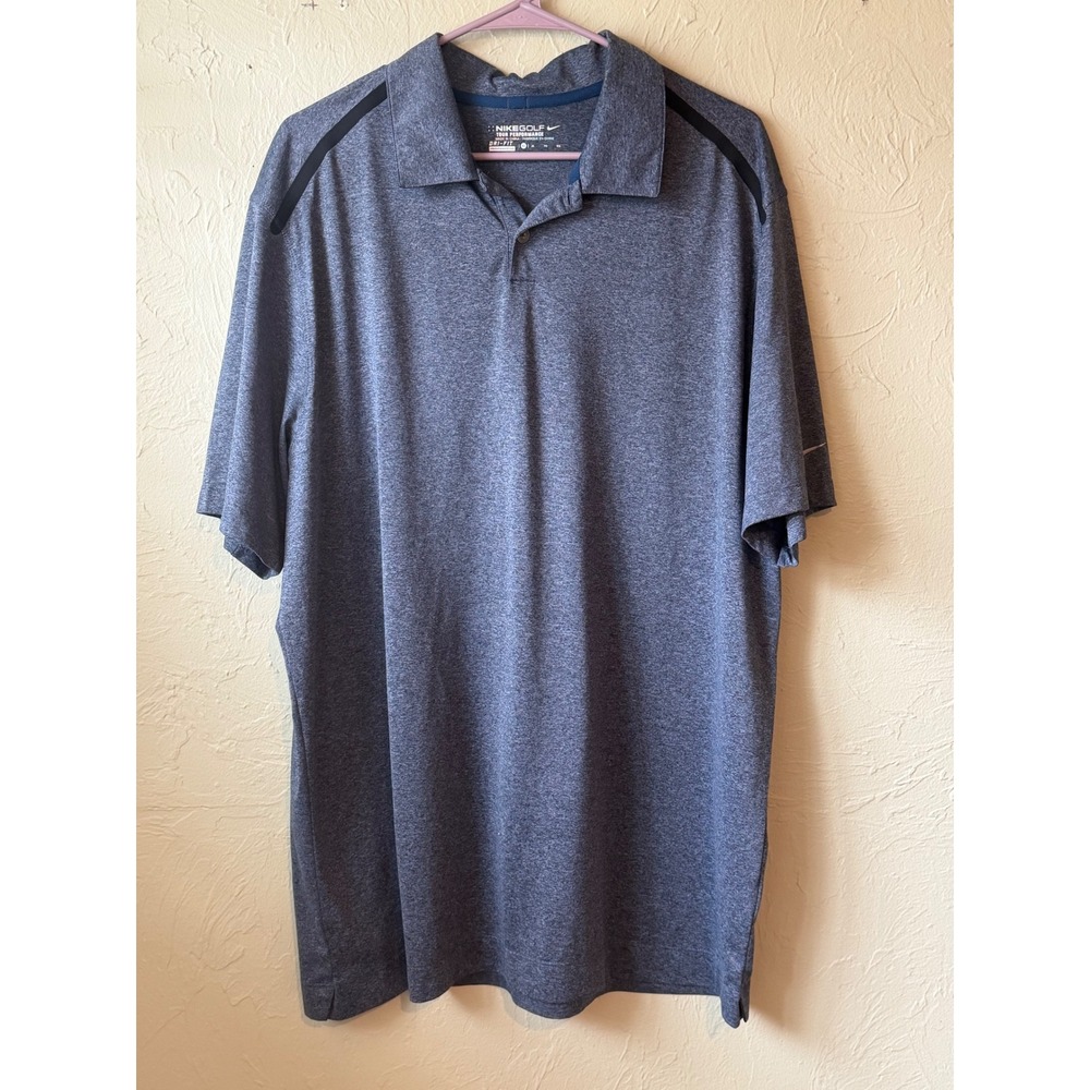 Nike Golf Tour Performance Dri-FIT Polo Shirt Mens XL Gray Heathered